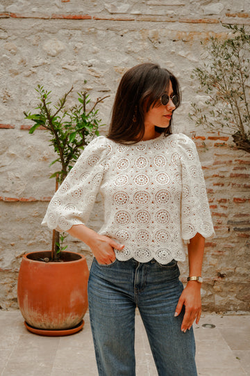 Blouse ALMA - Crochet sequins