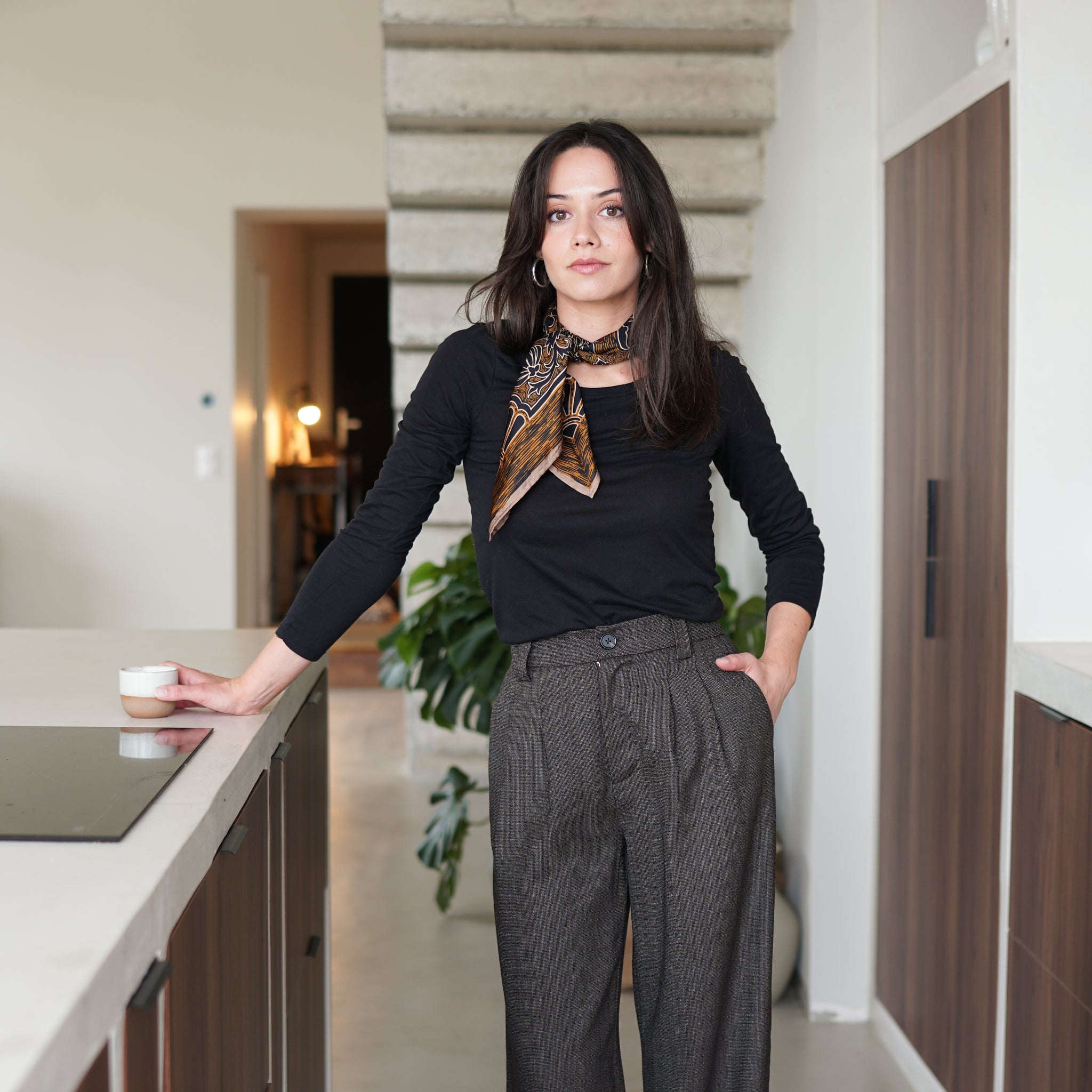 Pantalon RAPHAËL - Marron chiné