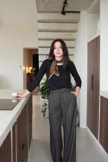 Pantalon RAPHAËL - Marron chiné