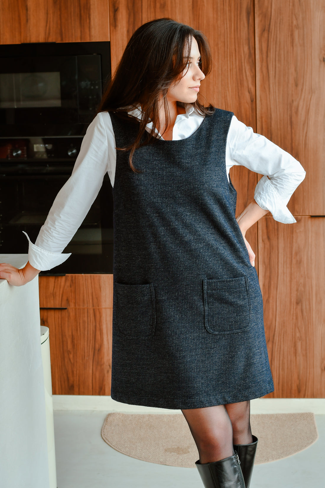 Robe LOUISE - lainage bleu