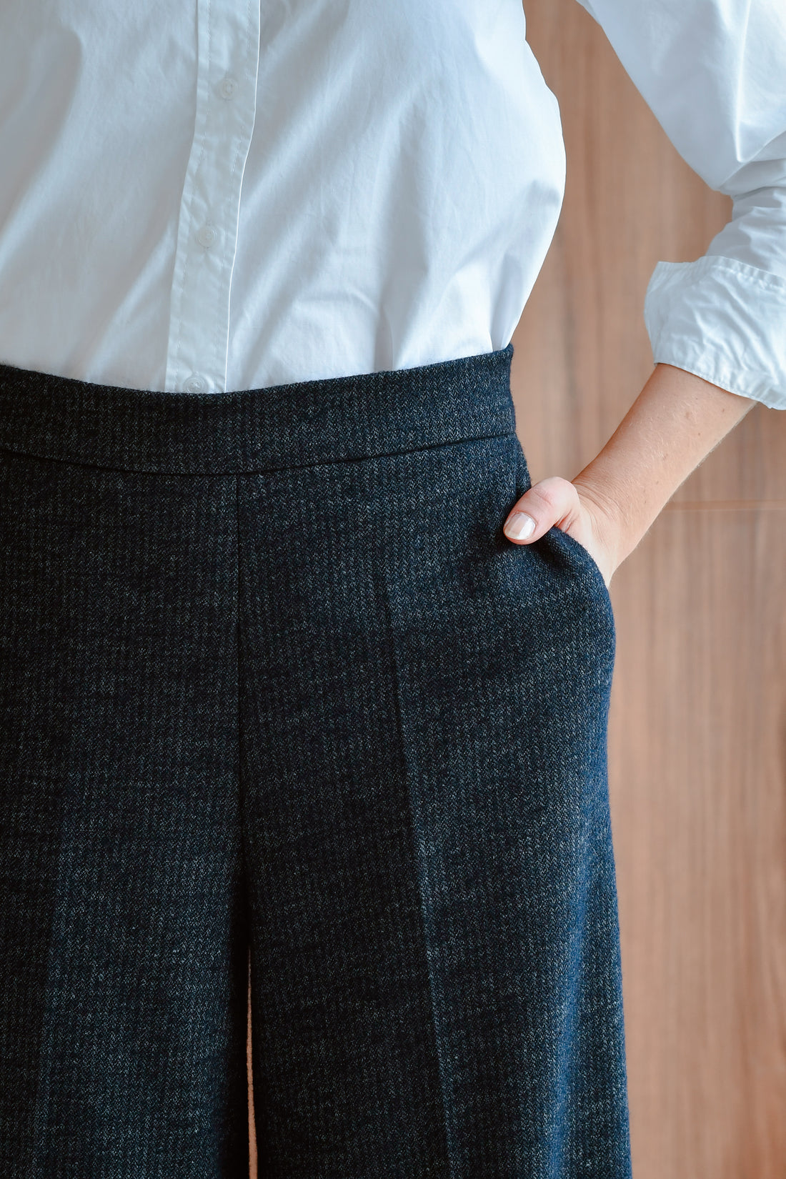 Pantalon MARCEL - lainage bleu