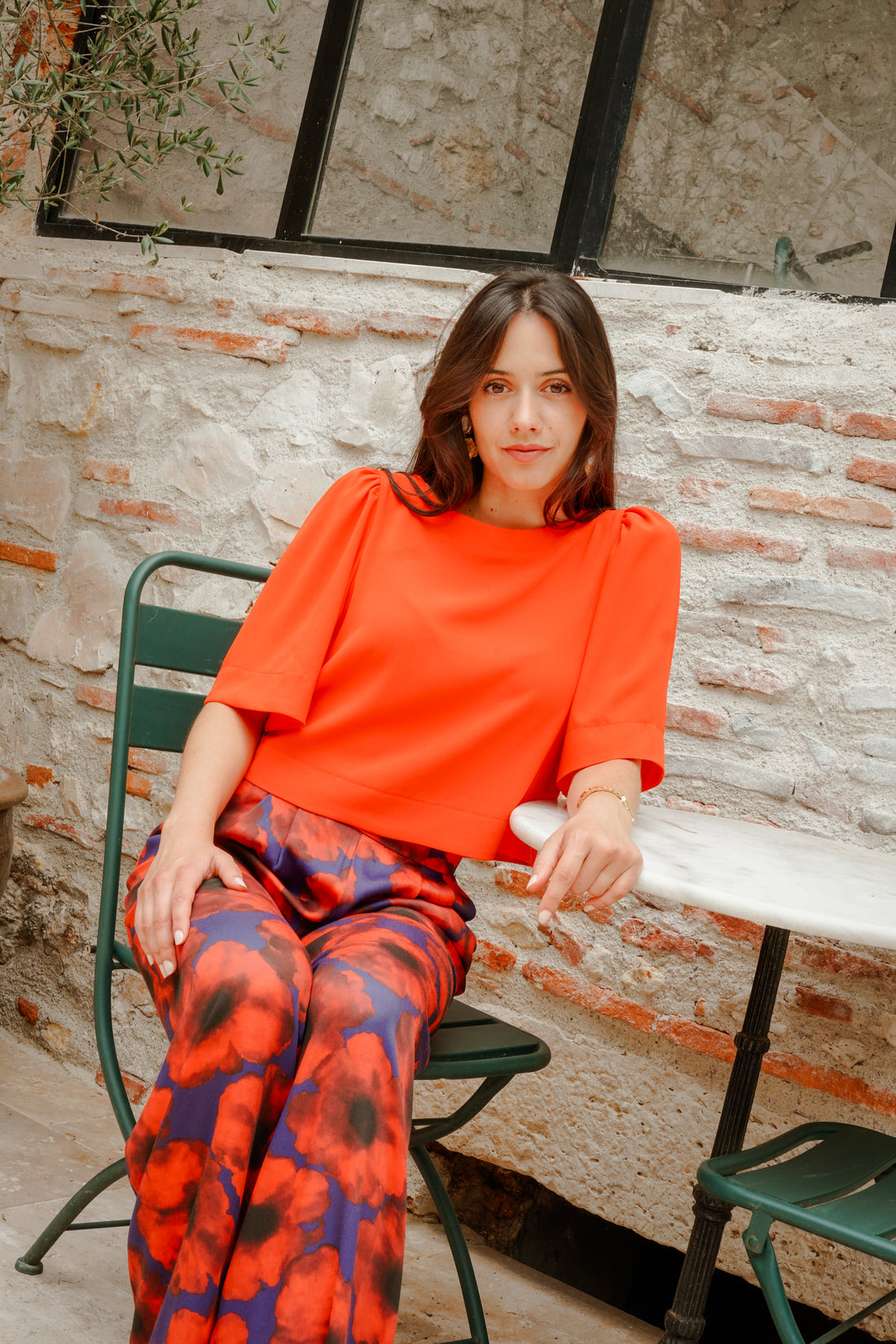 Blouse ALMA - Orange sanguine
