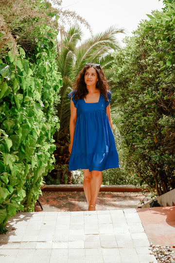 Robe courte LOUISA bleu