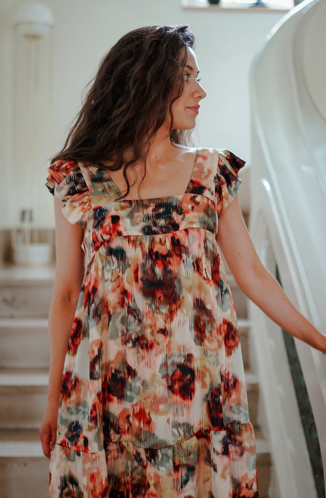 Robe courte LOUISA aquarelle