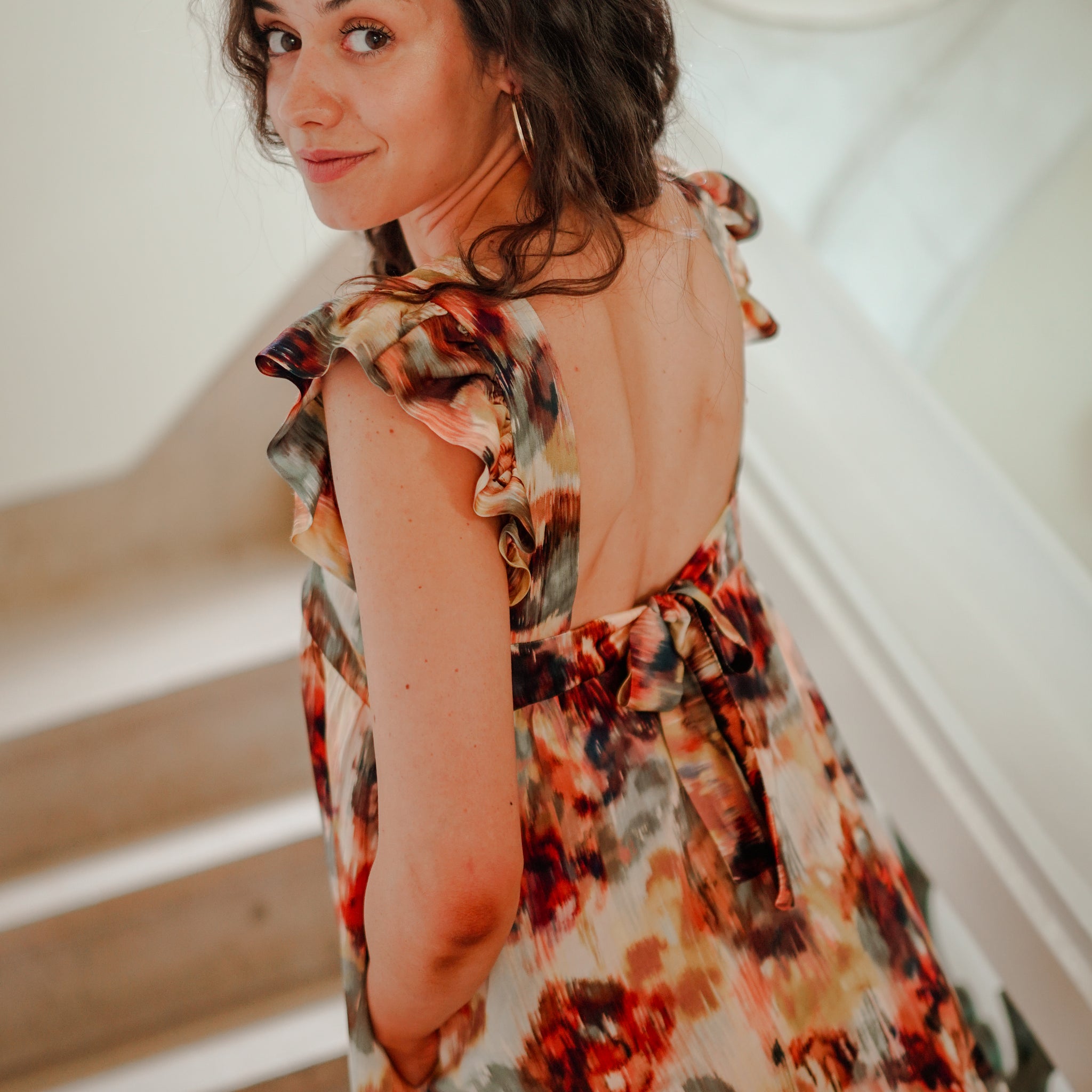 Robe longue PAULA aquarelle