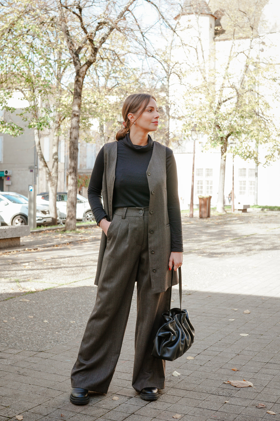 Robe / Gilet ROMY - Marron chiné