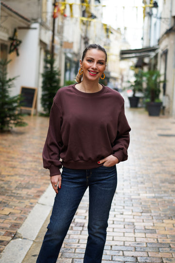 Sweat GABIN - Marron Chocolat