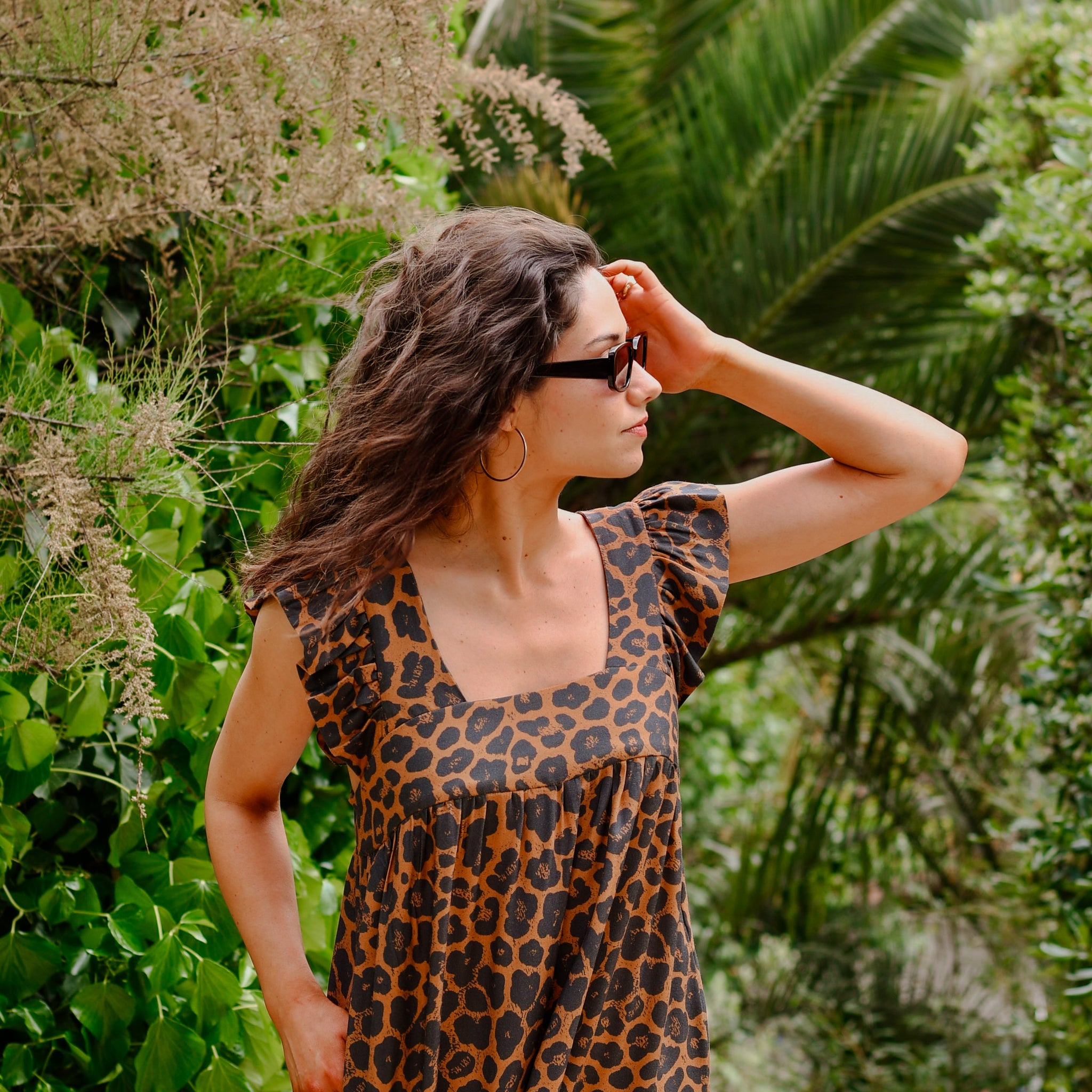 Robe courte LOUISA Léopard
