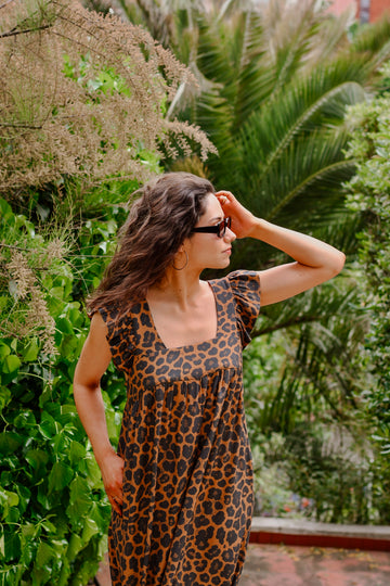 Robe courte LOUISA Léopard